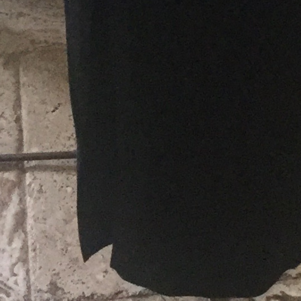 Vintage Black Dress with Splits and white blouse - Picture 3 of 4